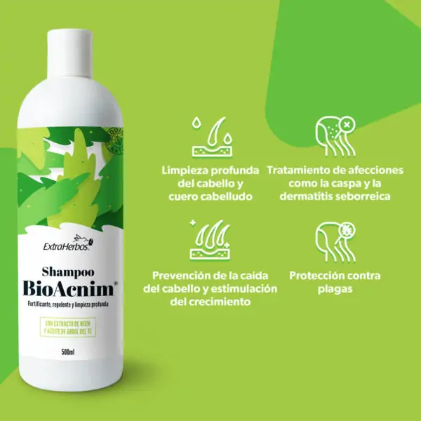 Shampoo de Neem y Aceite de Árbol del Té - Image 3