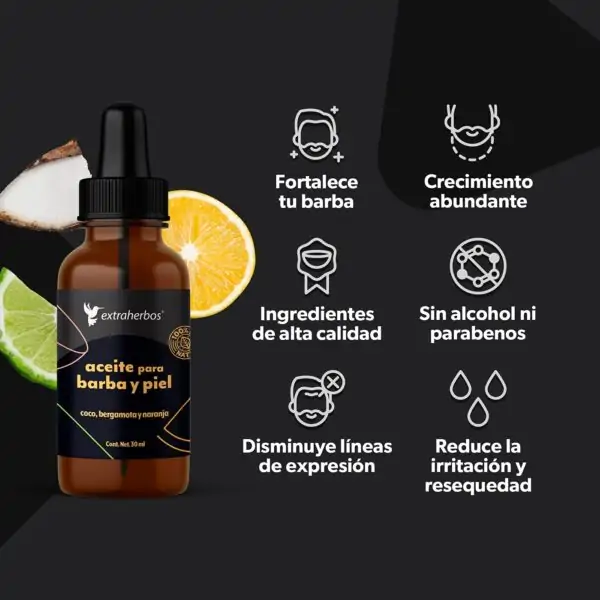 Aceite Para Crecimiento y Fortalecimiento de Barba - Image 2